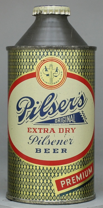 Pilser's Extra Dry Pilsener Beer Cone Top Can