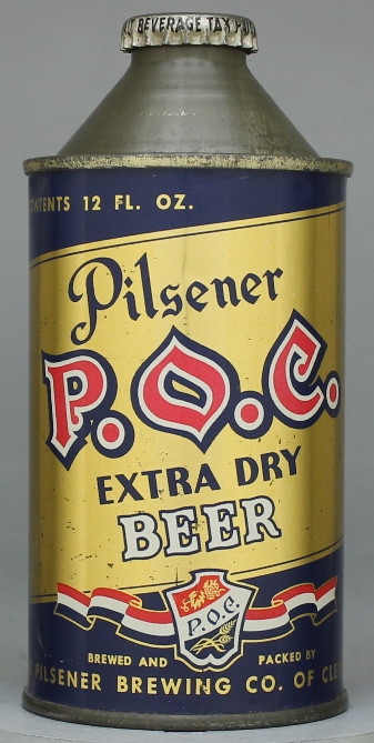 P.o.c. Pilsener Extra Dry Beer Cone Top Can
