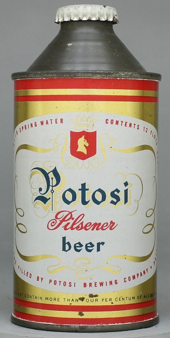 Potosi Pilsener Beer Cone Top Can