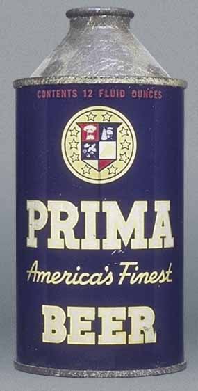 Prima America's Finest Beer Cone Top Can