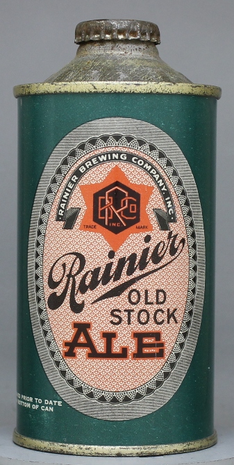 Rainier Old Stock Ale Cone Top Can