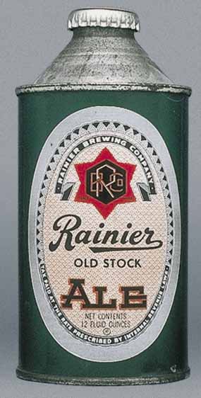 Rainier Old Stock Ale Cone Top Can