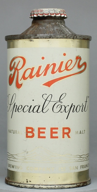 Rainier Special Export Beer Cone Top Can