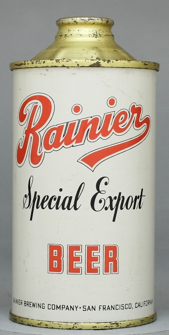Rainier Special Export Beer Cone Top Can