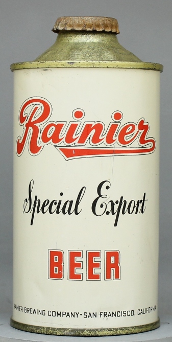Rainier Special Export Beer Cone Top Can