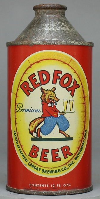 Red Fox Premium Beer Cone Top Can