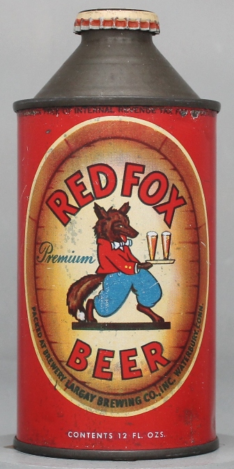 Red Fox Premium Beer Cone Top Can