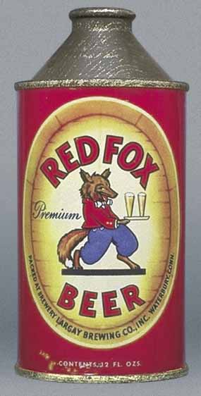 Red Fox Premium Beer Cone Top Can