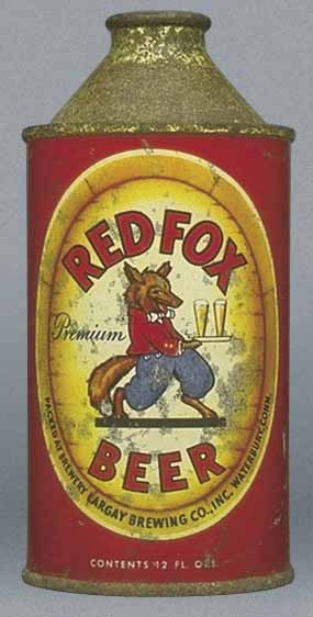 Red Fox Premium Beer Cone Top Can