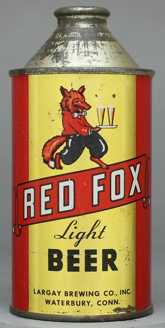 Red Fox Light Beer Cone Top Can