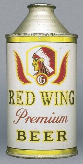Red Wing Premium Beer Cone Top Can