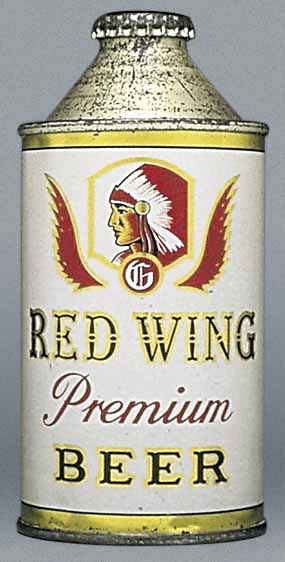 Red Wing Premium Beer Cone Top Can