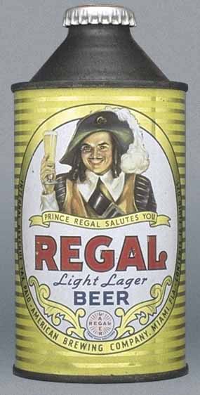 Regal Light Lager Beer Cone Top Can