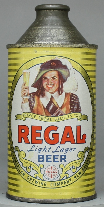 Regal Light Lager Beer Cone Top Can