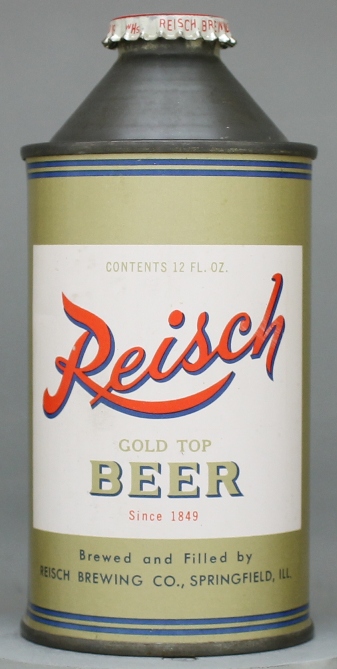 Reisch Gold Top Beer Cone Top Can