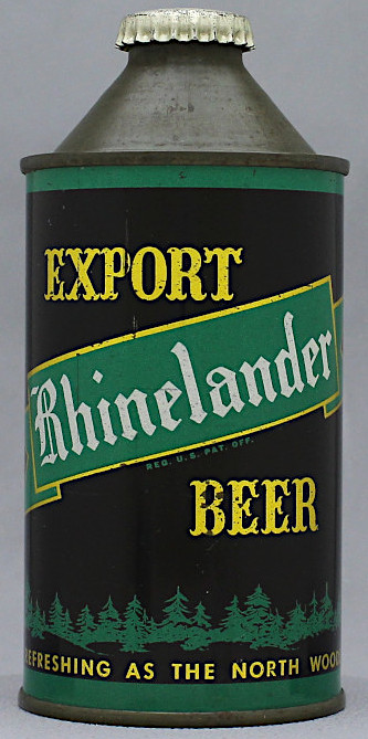 Rheinlander Export Beer Cone Top Can