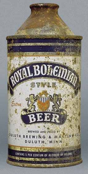 Royal Bohemian Style Extra Pale Beer Cone Top Can