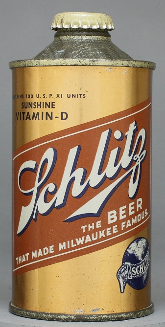 Schlitz Beer Cone Top Can