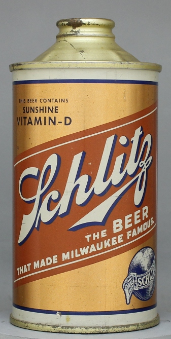 Schlitz Beer Cone Top Can