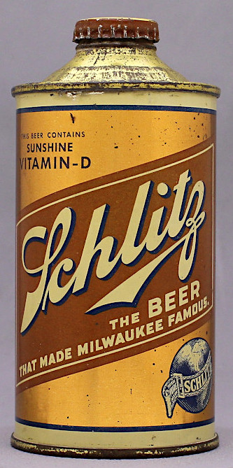 Schlitz Beer Cone Top Can