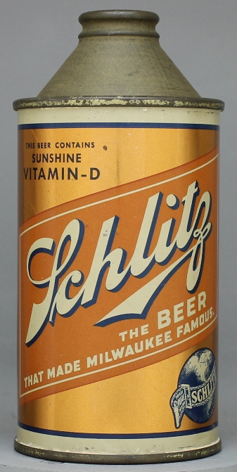 Schlitz Beer Cone Top Can