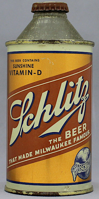 Schlitz Beer Cone Top Can