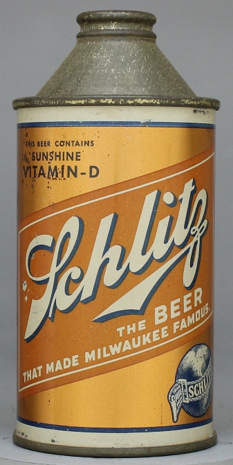 Schlitz Beer Cone Top Can