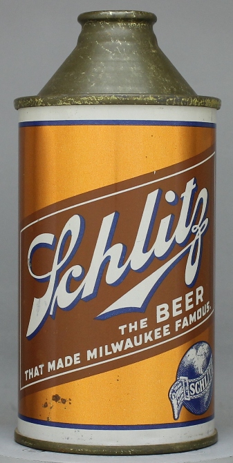 Schlitz Beer Cone Top Can