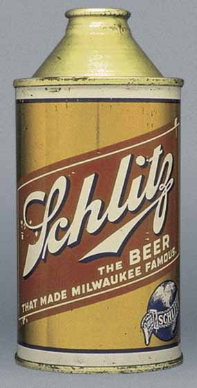 Schlitz Beer Cone Top Can