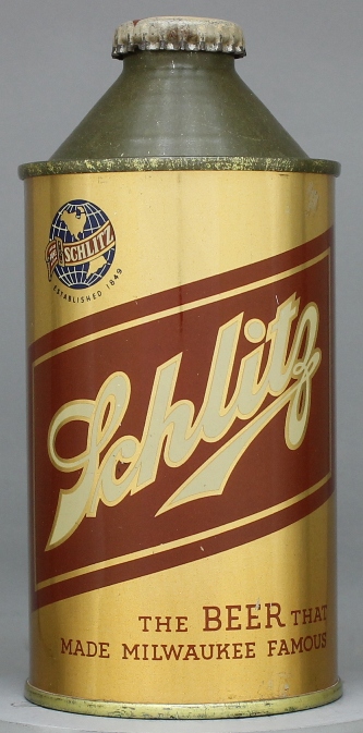 Schlitz Beer Cone Top Can