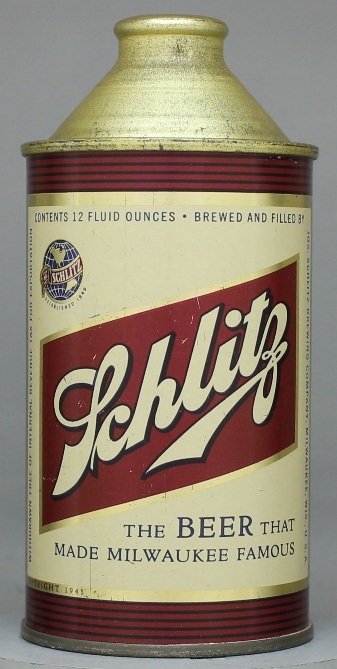 Schlitz Beer Cone Top Can