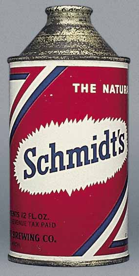 Schmidt's Beer Cone Top Can