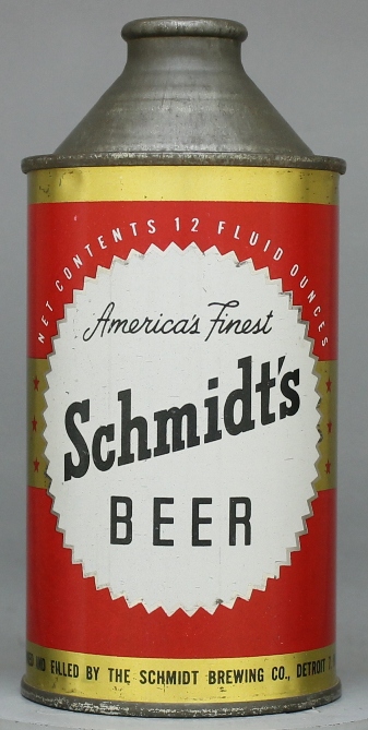 Schmidt's Beer Cone Top Can