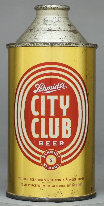 Schmidt's City Club Beer Cone Top Can