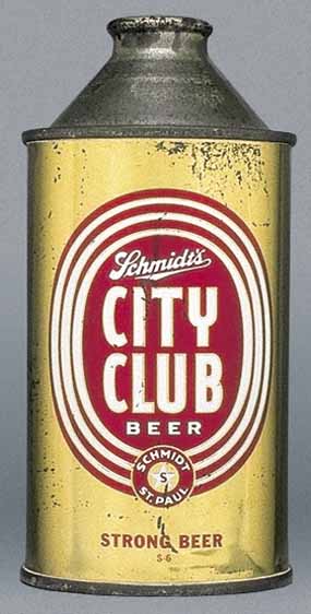 Schmidt's City Club Beer Cone Top Can