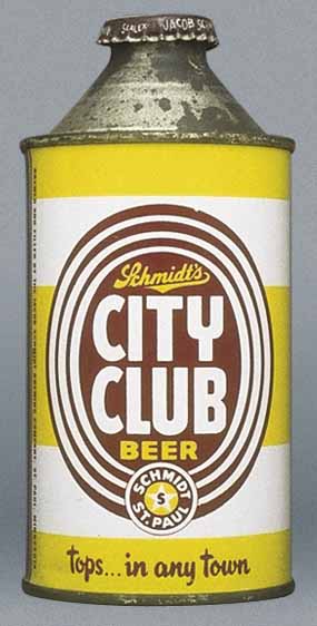 Schmidt's City Club Beer Cone Top Can