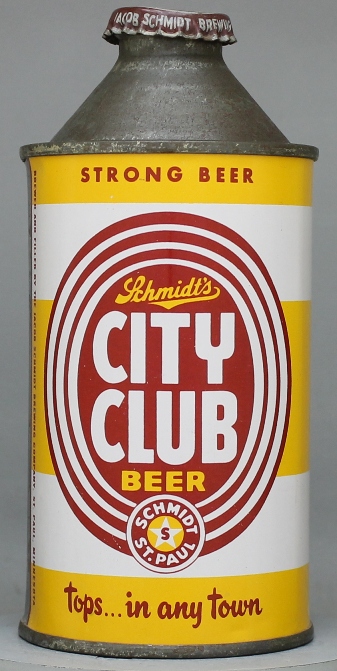 Schmidt's City Club Beer Cone Top Can