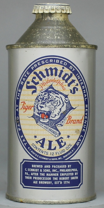 Schmidt's Ale Cone Top Can