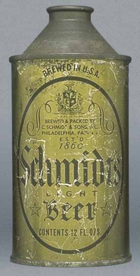 Schmidt's Light Beer Cone Top Can