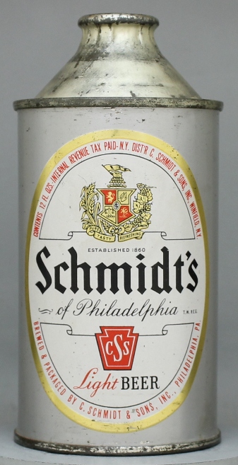 Schmidt's Light Beer Cone Top Can