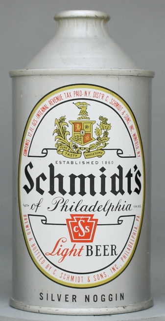 Schmidt's Light Beer Cone Top Can