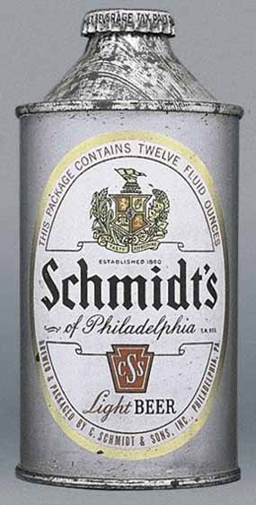 Schmidt's Light Beer Cone Top Can
