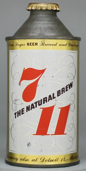 Seven Eleven The Natural Brew Beer Cone Top Can