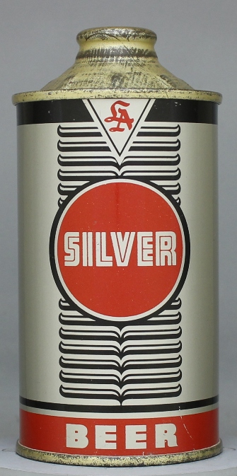 Silver Beer Cone Top Can