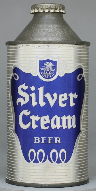 Silver Cream Beer Cone Top Can