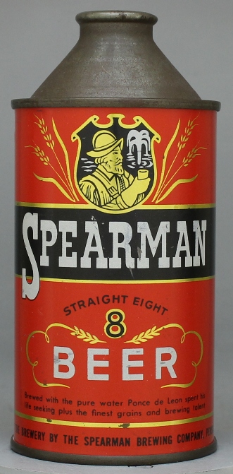 Spearman Straight Eight Beer Cone Top Can