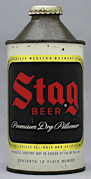 Stag Premium Dry Pilsener Beer Cone Top Can