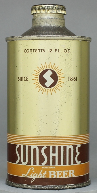 Sunshine Light Beer Cone Top Can