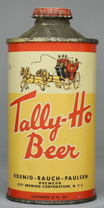 Tally-ho Beer Cone Top Can