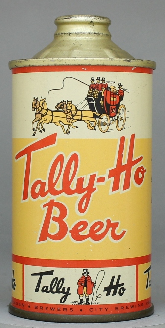 Tally-ho Beer Cone Top Can